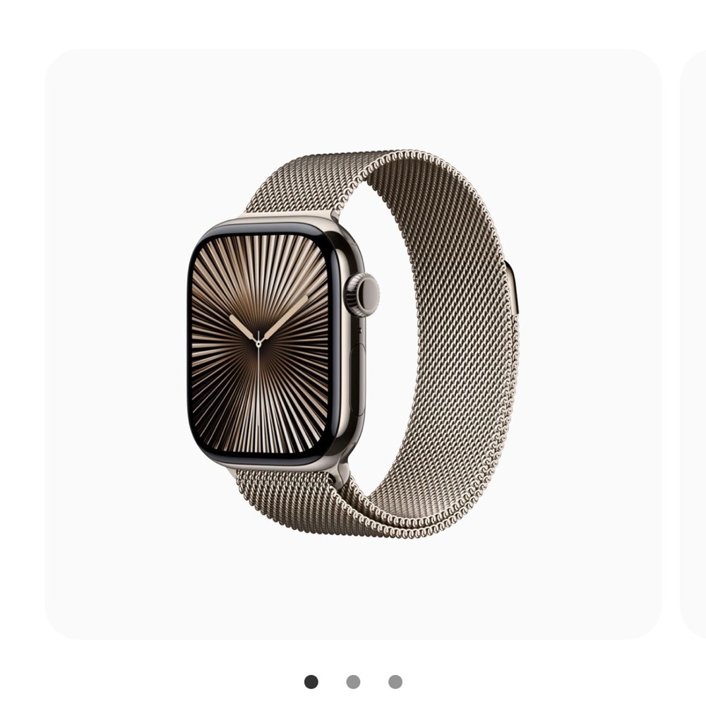 Apple Watch 10 Natural Titanium Milanese Loop 42mm BAND ONLY